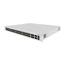 Kép betöltése a galériamegjelenítőbe: Mikrotik CRS354-48P-4S+2Q+RM Switch 48x1G RJ45 ports and 4x10G SFP+ ports, 2 x 40G QSFP+ ports, Switching capacity is 336 Gbps

