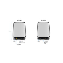 Carica l&#39;immagine nel visualizzatore di Gallery, NETGEAR RBK852 AX6000 Mesh WiFi 6 System 1 Router+1 Satellite Orbi Tri-band Mesh WiFi System, 6 Gbps, covers large 5,000sq ft
