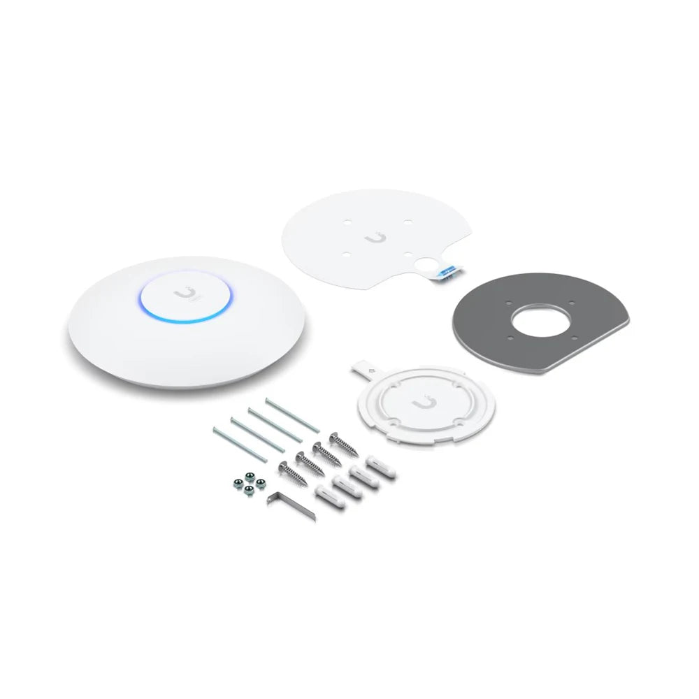 UBIQUITI UniFi U6+ WiFi 6 AP 4 Spatial Streams, 140 M²/1,500 FT² Coverage, 300+ Connected Devices, GbE Uplink, PoE Powered Port