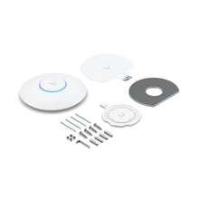 Load image into Gallery viewer, UBIQUITI UniFi U6+ WiFi 6 AP 4 Spatial Streams, 140 M²/1,500 FT² Coverage, 300+ Connected Devices, GbE Uplink, PoE Powered Port
