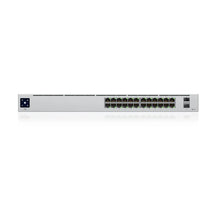 Afbeelding in Gallery-weergave laden, UBIQUITI USW-24 24-Port Layer 2 Switch (24 x GbE, 2x1G SFP ports, 52 Gbps Switching Capacity, a silent, fanless cooling system
