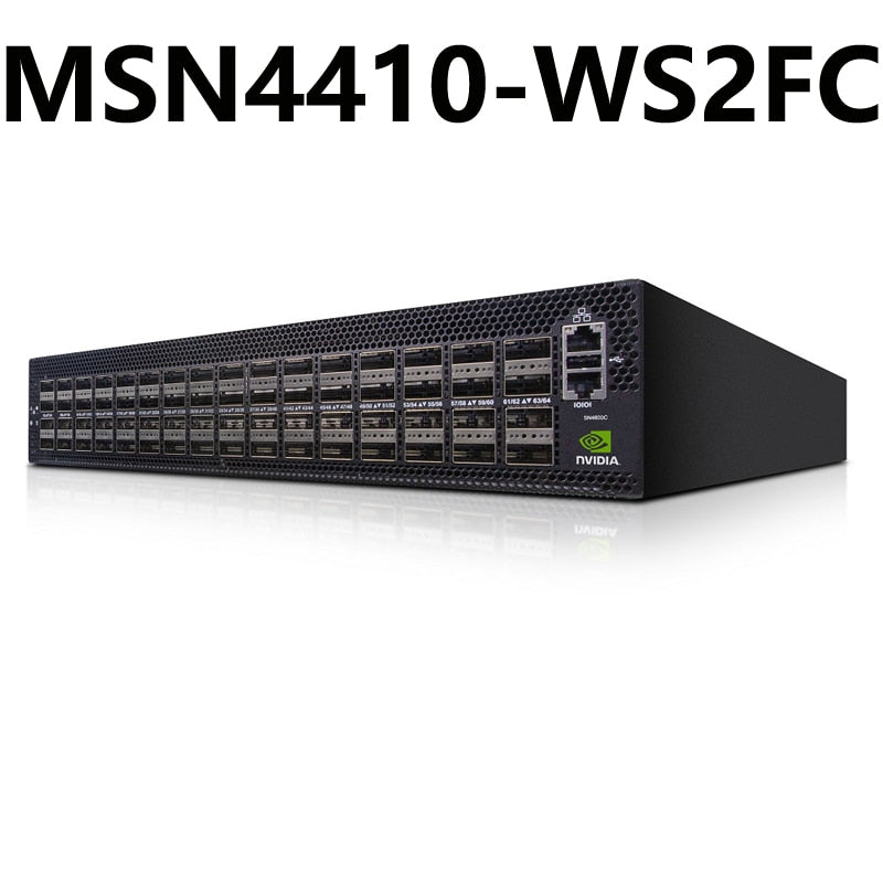 NVIDIA Mellanox MSN4410-WS2FC Spectrum-3 400GbE 1U Conmutador Ethernet abierto Sistema Cumulus Linux 8x400GbE QSFP-DD28 y 8 QSFP-DD 