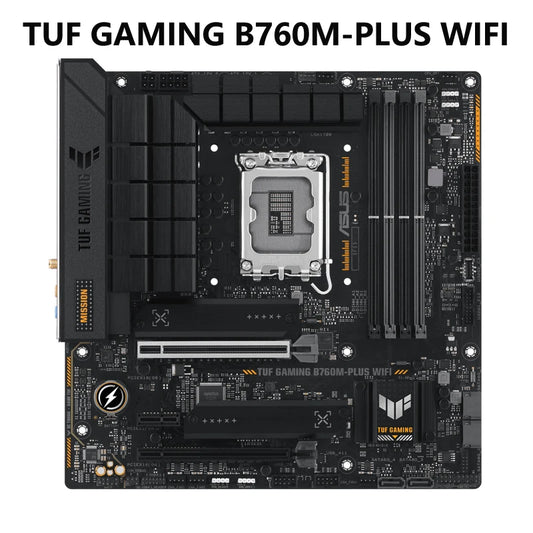 ASUS TUF GAMING B760M-PLUS WIFI 13Th 12Th Gen Intel LGA 1700 mATX Motherboard With PCIe 5.0 2xPCIe 4.0 M.2 Slots DDR5 2.5Gb LAN