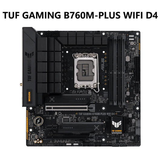 ASUS TUF GAMING B760M-PLUS WIFI D4 Intel 13Th 12Th Gen LGA 1700 mATX Motherboard With PCIe 5.0 2xPCIe 4.0 M.2 Slots 2.5Gb LAN