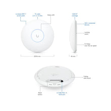 Carica l&#39;immagine nel visualizzatore di Gallery, UBIQUITI U7-Pro Ceiling-mounted WiFi 7 AP With 6 Spatial Streams And 6 GHz 140m²(1,500 ft²) Wireless Access Point, 300+Connected
