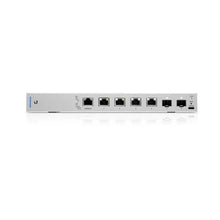 Lade das Bild in den Galerie-Viewer, Ubiquiti US-XG-6POE 10 GbE PoE Switch 170W, SFP+ (Gen1), 4x1/2.5/5/10 GbE PoE++ ports, 2x10G SFP+ ports, Layer 3 switching, 2xDC
