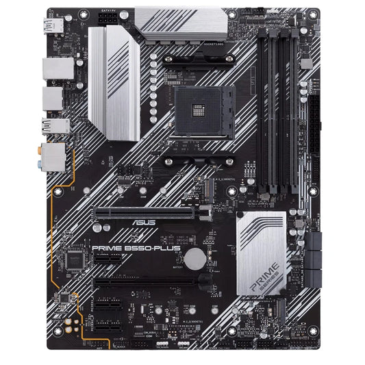 ASUS PRIME B550-PLUS AMD B550 (Ryzen AM4) ATX motherboard with dual M.2, PCIe 4.0, 1 Gb Ethernet, DisplayPort/HDMI, SATA 6 Gbps