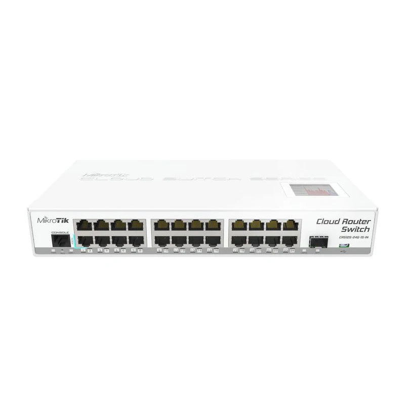 MikroTik CRS125-24G-1S-IN Cloud Router Gigabit Switch, 24x 10/100/1000 Mbit/s Gigabit Ethernet with AutoMDI/X