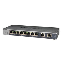 将图片加载到图库查看器，NETGEAR GS110EMX Switches 10 Gigabit/Multi-Gigabit Plus 8 Port Gigabit ports with 2 Port Multi-Gig ports, VLAN, QoS, LAG &amp; IGMP
