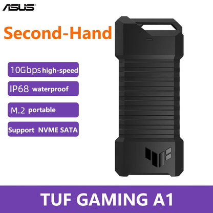 ASUS TUF Gaming A1 SSD Enclosure External Hard Disk M.2 NVMe USB3.2 GEN2 Type C, IP68, Fits PCIe 2280/2260/2242/2230 M/M+B Key