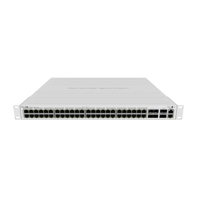 Mikrotik CRS354-48P-4S+2Q+RM Switch 48 puertos RJ45 1G y 4 puertos SFP+ 10G, 2 puertos 40G QSFP+, capacidad de conmutación de 336 Gbps 