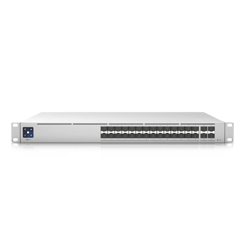 UBIQUITI USW-Pro-Aggregation Switch Pro Aggregation 28x10G SFP+, 4x 25G SFP28 Ports, 760Gbps Switching capacity Layer 3 switch