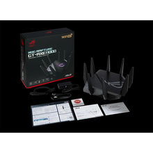 Lade das Bild in den Galerie-Viewer, ASUS GT-AXE11000 ROG Rapture Tri-Band WiFi 6E 802.11AX Gaming Router New 6GHz Band, 2.5G WAN/LAN Port, PS5 Compatible VPN Fusion
