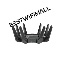 Load image into Gallery viewer, ASUS ROG Rapture GT-AXE16000 Quad-Band WiFi 6E Gaming Router 16000 Mbps, 2.4 GHz, Two 5 GHz Bands, And 6 GHz Wi-Fi
