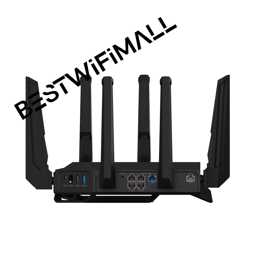 ASUS RT-BE96 BE19000 Tri-Band WiFi 7 Router Support New 320MHz Bandwidth 4096-QAM Multi-Link Operation MLO Dual 10G Ports VPN