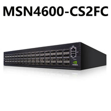 Carregar imagem no visualizador da galeria, NVIDIA Mellanox MSN4600-CS2FC Spectrum-3 100GbE 2U Open Ethernet Switch Cumulus Linux System 64x200GbE QSFP28

