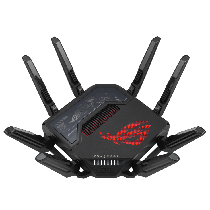 ASUS ROG Rapture GT-BE98 Pro Quad-Band WiFi 7 Gaming Router, Next-Gen Computing, Dual 6 GHz Band Speeds 30 Gbps Dual 10Gbps Port