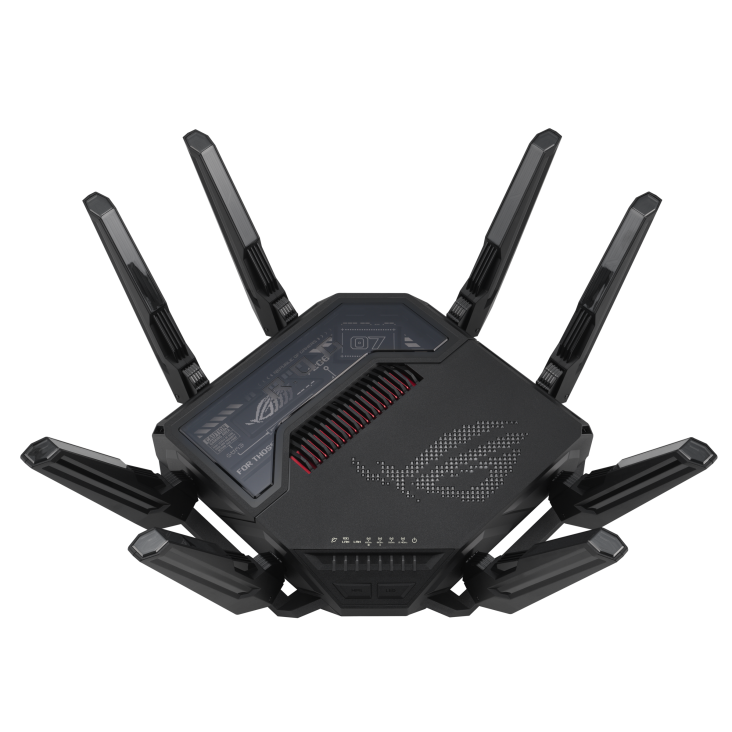 ASUS ROG Rapture GT-BE98 Pro Quad-Band WiFi 7 Gaming Router, Next-Gen Computing, Dual 6 GHz Band Speeds 30 Gbps Dual 10Gbps Port