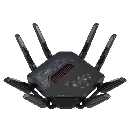 ASUS ROG Rapture GT-BE98 Pro Quad-Band WiFi 7 Gaming Router, Next-Gen Computing, Dual 6 GHz Band Speeds 30 Gbps Dual 10Gbps Port