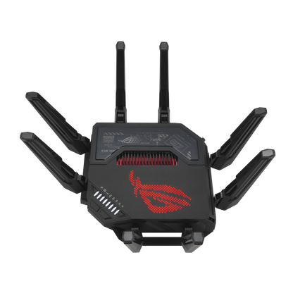 ASUS ROG Rapture GT-BE98 Pro Quad-Band WiFi 7 Gaming Router, Next-Gen Computing, Dual 6 GHz Band Speeds 30 Gbps Dual 10Gbps Port