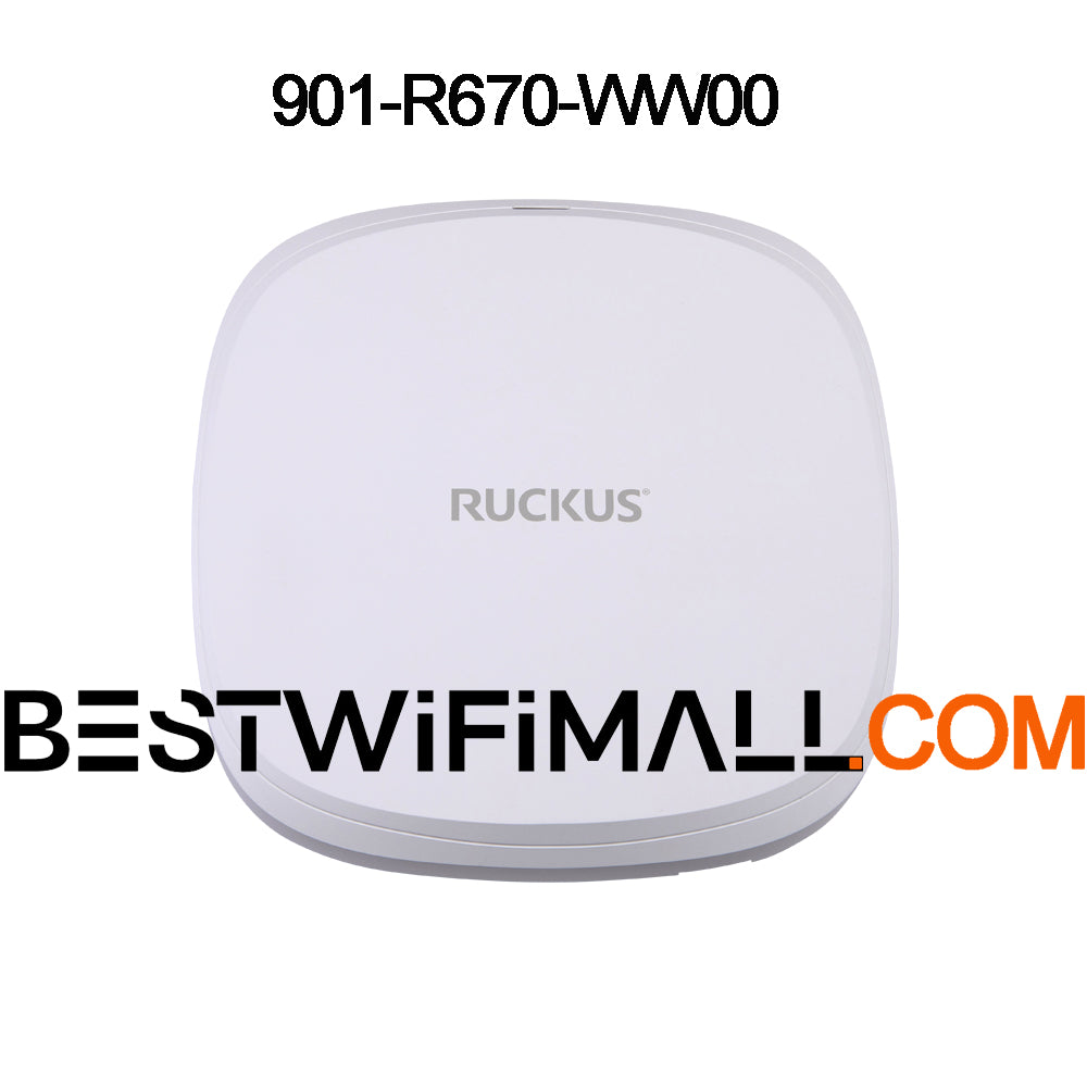 RUCKUS NETWORKS R670 901-R670-WW00 901-R670-EU00 High-Performance Wi-Fi 7 2x2:2 Indoor Access Point With 9.3 Gbps Max Rate 4K/8K